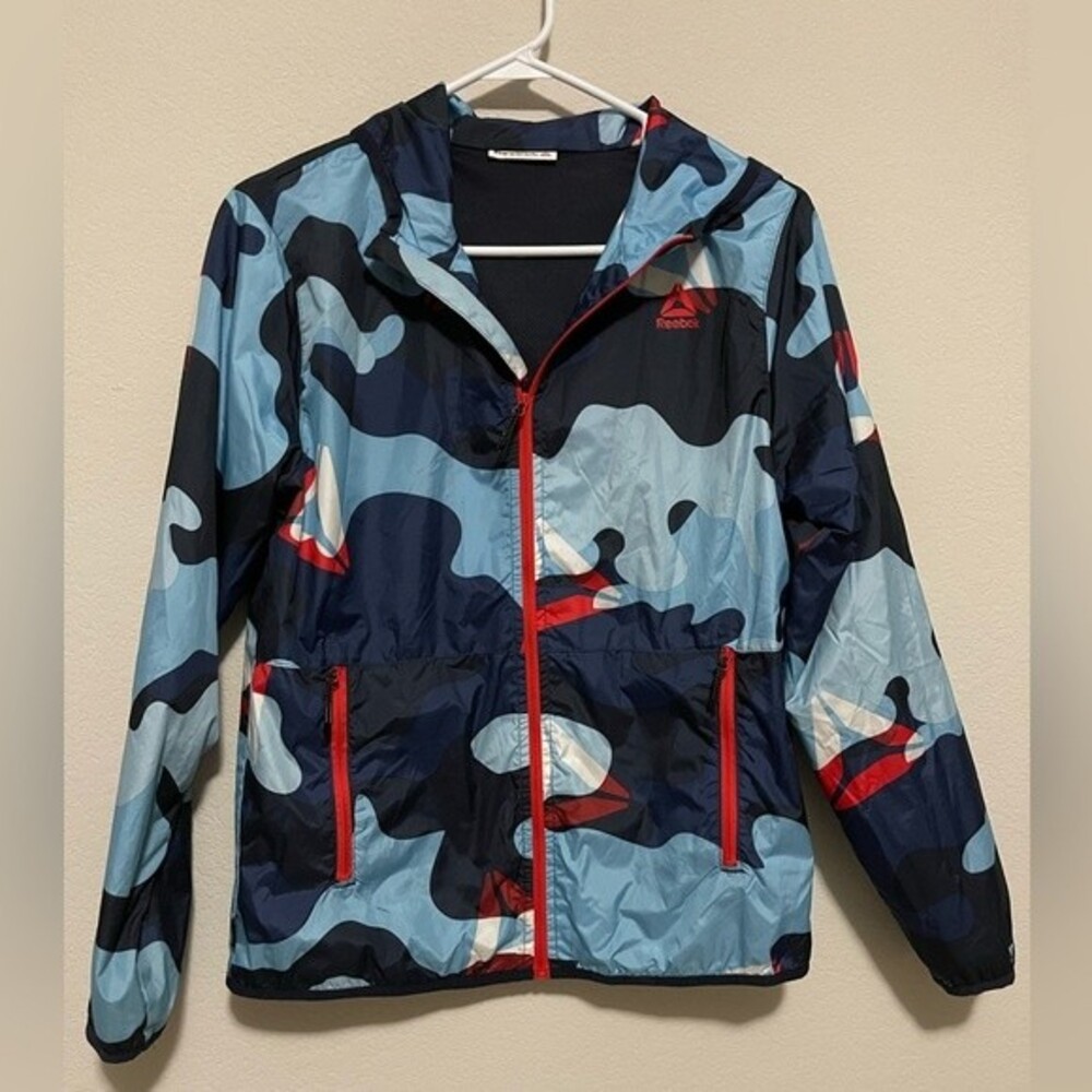 Reebok Big Boys Size 18 XXL Windbreaker Full Zip Hoodie Jacket